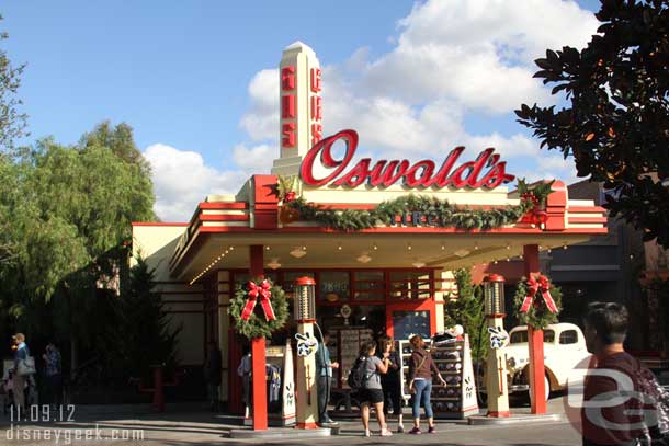 Buena Vista Street is all decked out for the holidays.