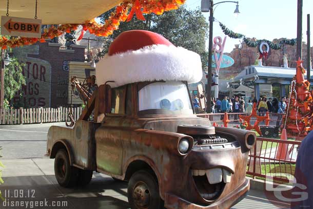 Santa Mater out for pictures.