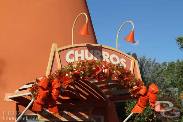 The Cozy Cones has cone garland.