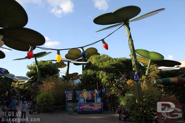 Bugs Land looks to be the same as the last several years with giant lights and ornaments.