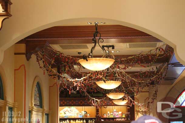 Trolley Treats features a lot of candy overhead.