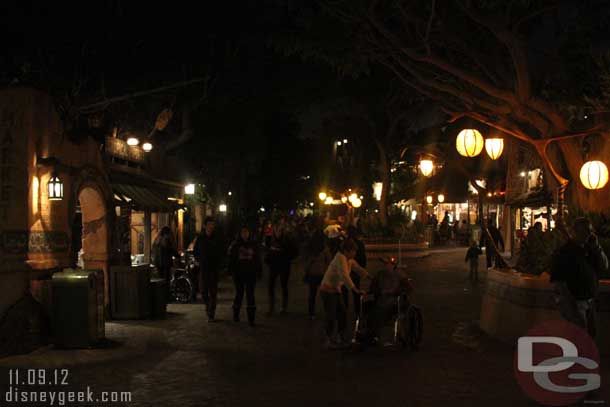 Adventureland was calm this evening.