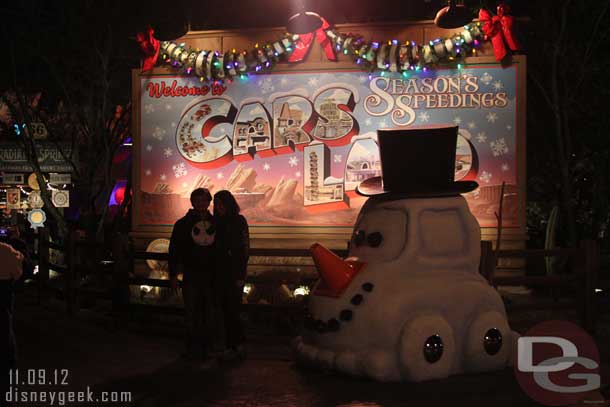 Walked by Cars Land on the way to Paradise Pier.