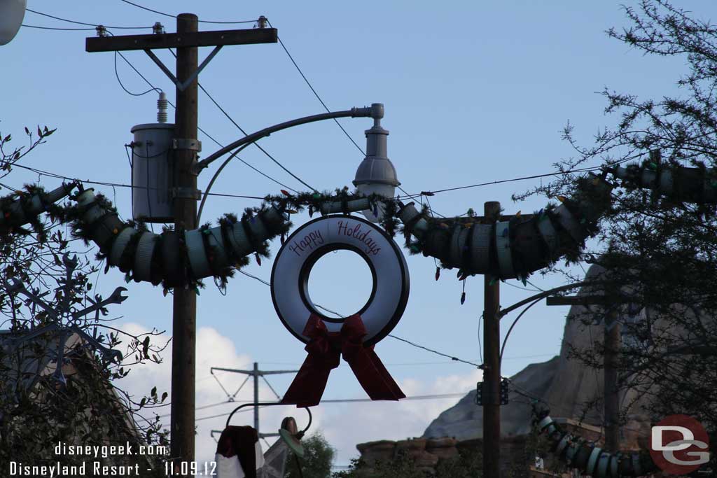 When you walk through Cars Land be sure to really look at the decorations... they are all car inspired of course.