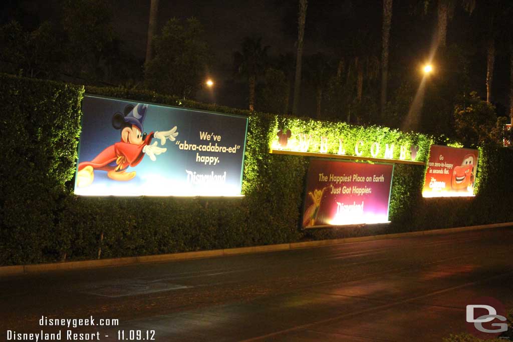 The Billboards at the Mickey and Friends tram stop are back to the generic ones.