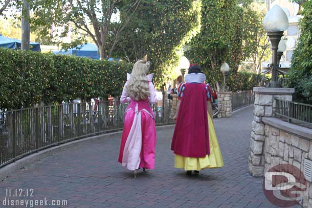 Never know who you will end up walking behind when you roam around Disneyland.