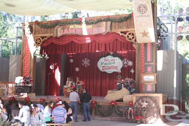 The stage is used by the Billies for the Billy Hill and the Holiday Hillbillies.