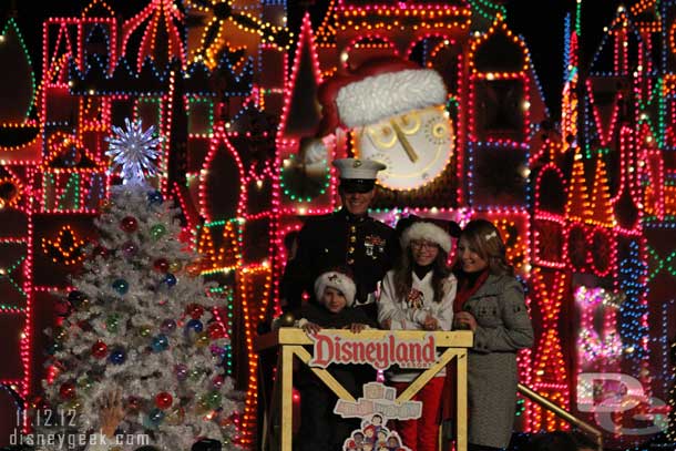 The family stuck around for a few pictures before taking their seats for the parade.