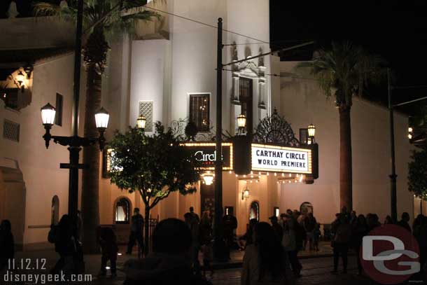 The work around the Carthay entrance is complete.