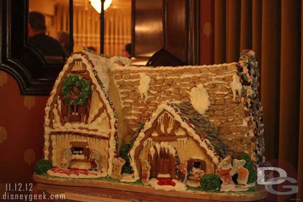 Inside the main lounge is a gingerbread dwarfs cottage.