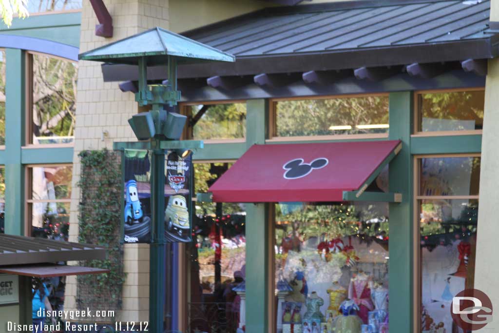 The banners in Downtown Disney are still the Cars Land ones too.