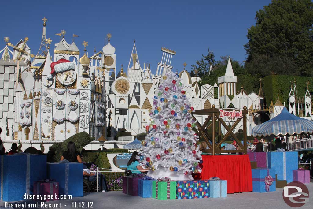 The stage set up for the lighting ceremony this evening.