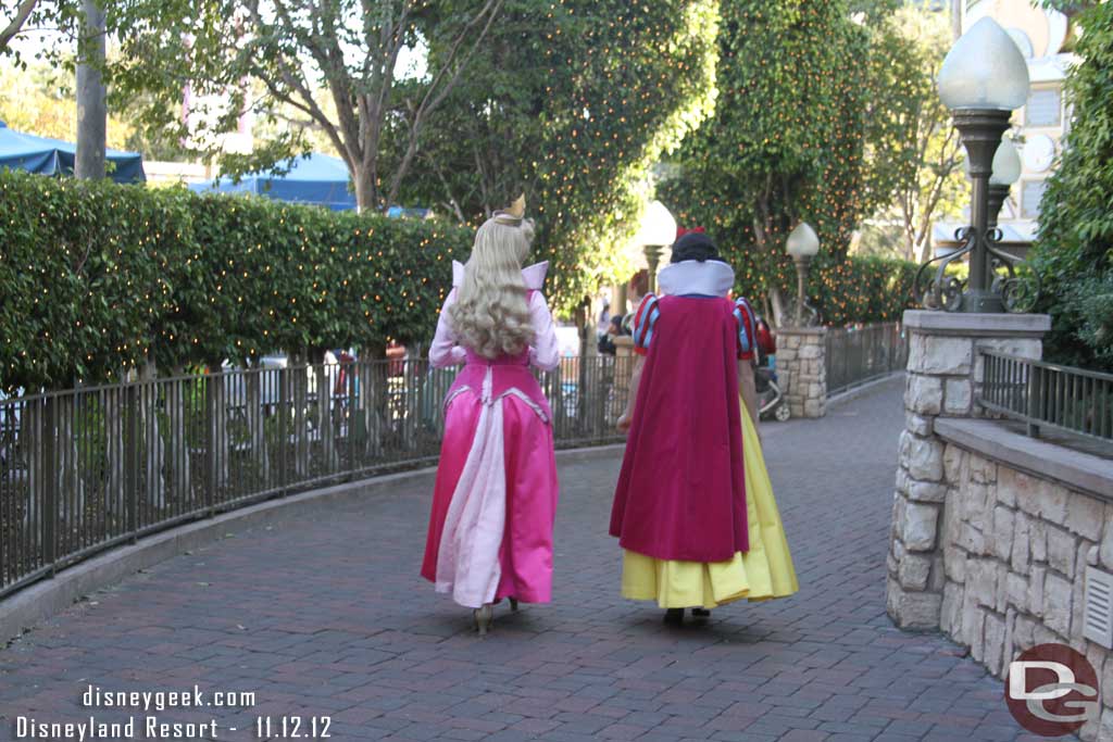 Never know who you will end up walking behind when you roam around Disneyland.