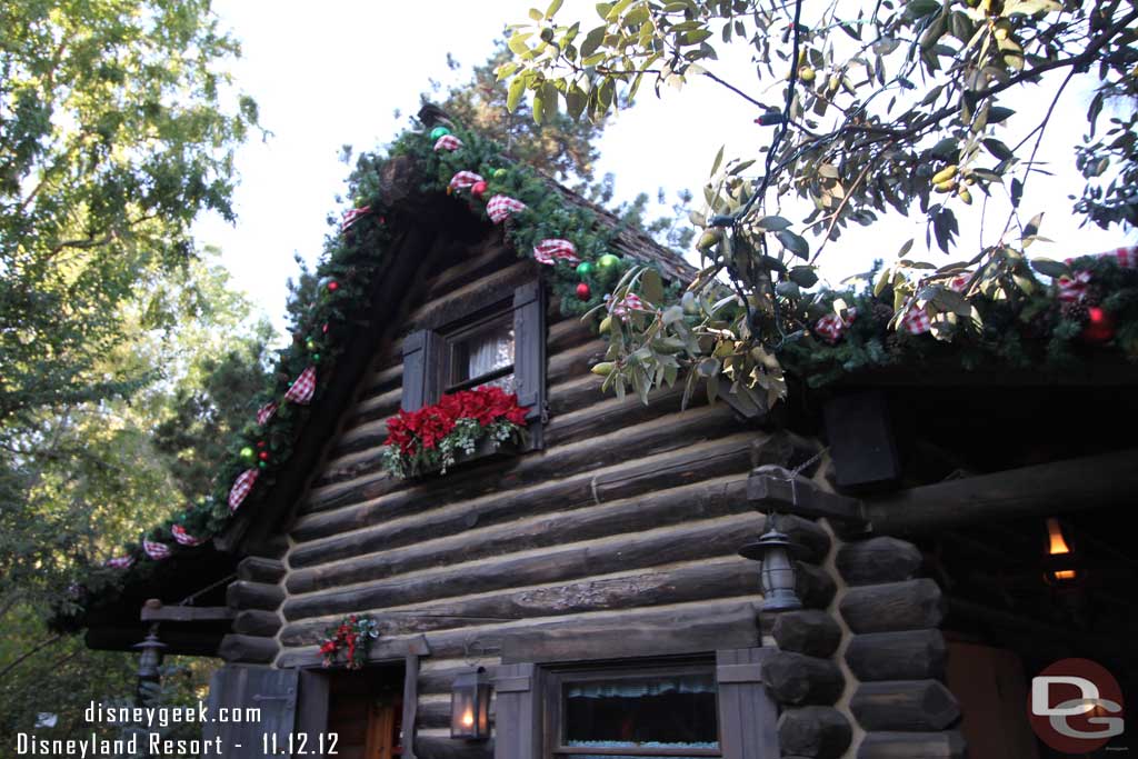 Santa has moved from the cabin to the Jamboree so its nice and quiet inside.