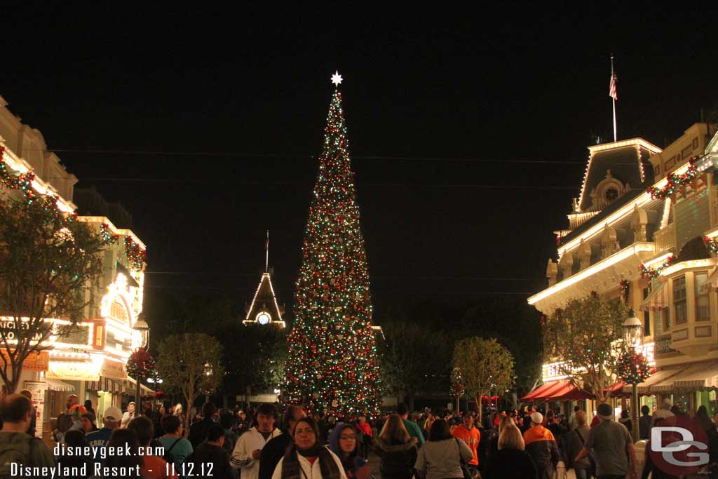 An unobstructed view of the tree from Main Street.