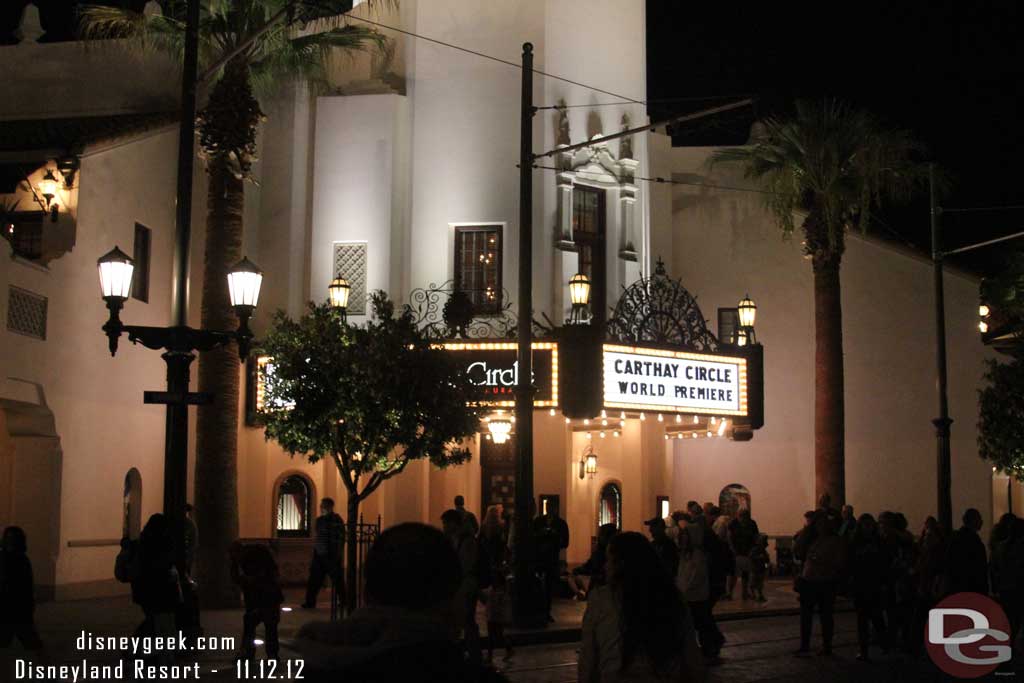 The work around the Carthay entrance is complete.