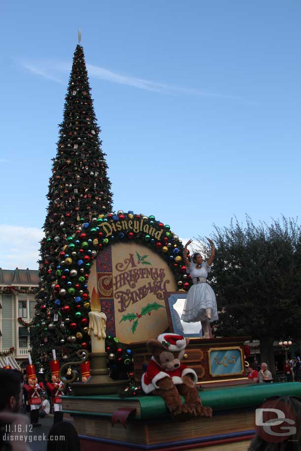 A Christmas Fantasy Parade making its way through Town Square.