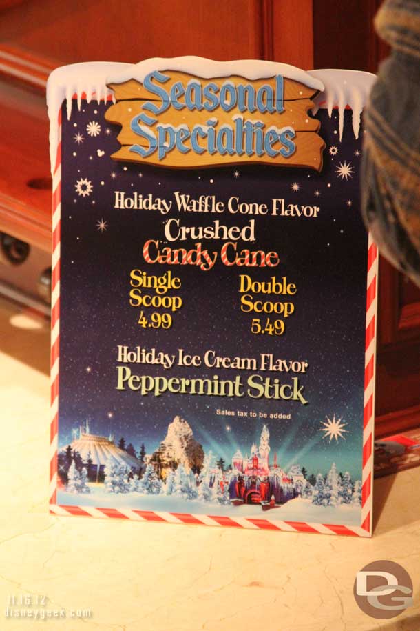 Some special holiday menu items at Clarabelles