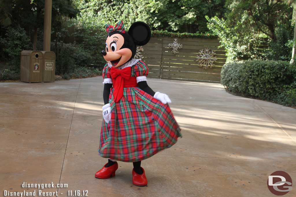 Minnie was out for pictures.