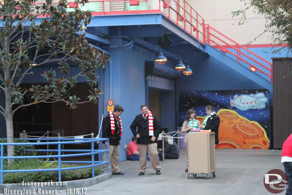 Prep and Landing is now playing in the Muppet Theater.  No signage up near the entrance yet.