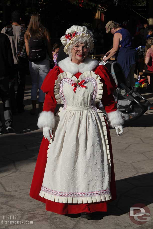 Mrs Claus passing through.