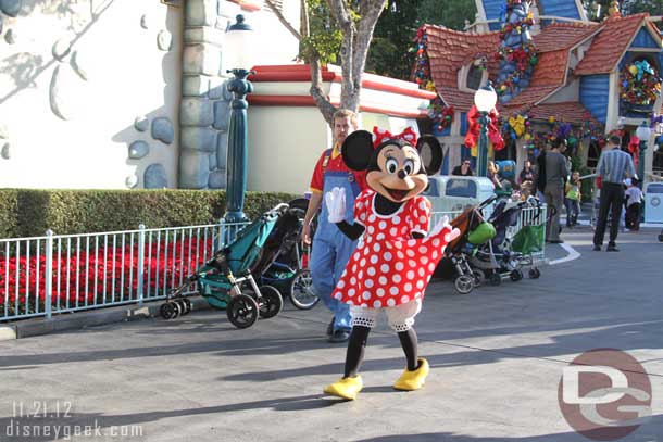 Minnie passing by.