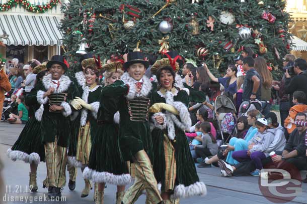 Arrived in Town Square before the parade.