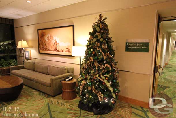 To round out the lobby tour a look at the tree in the Adventure Tower lobby.