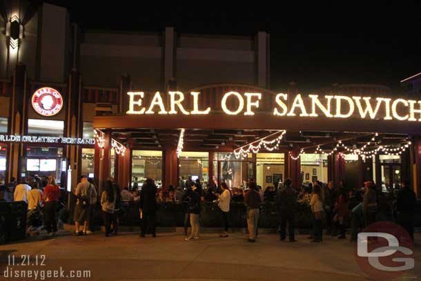 The line for Earl of Sandwich stretched a long way.