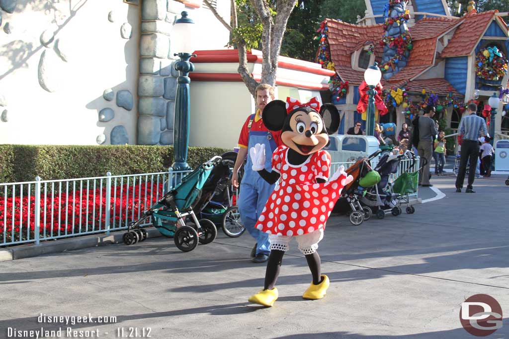 Minnie passing by.