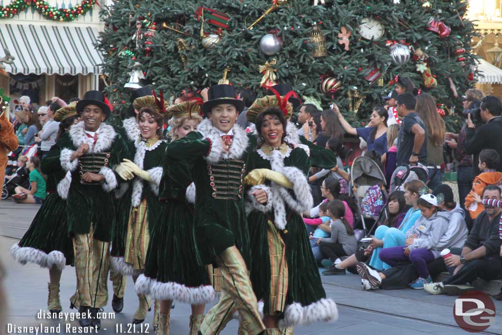 Arrived in Town Square before the parade.