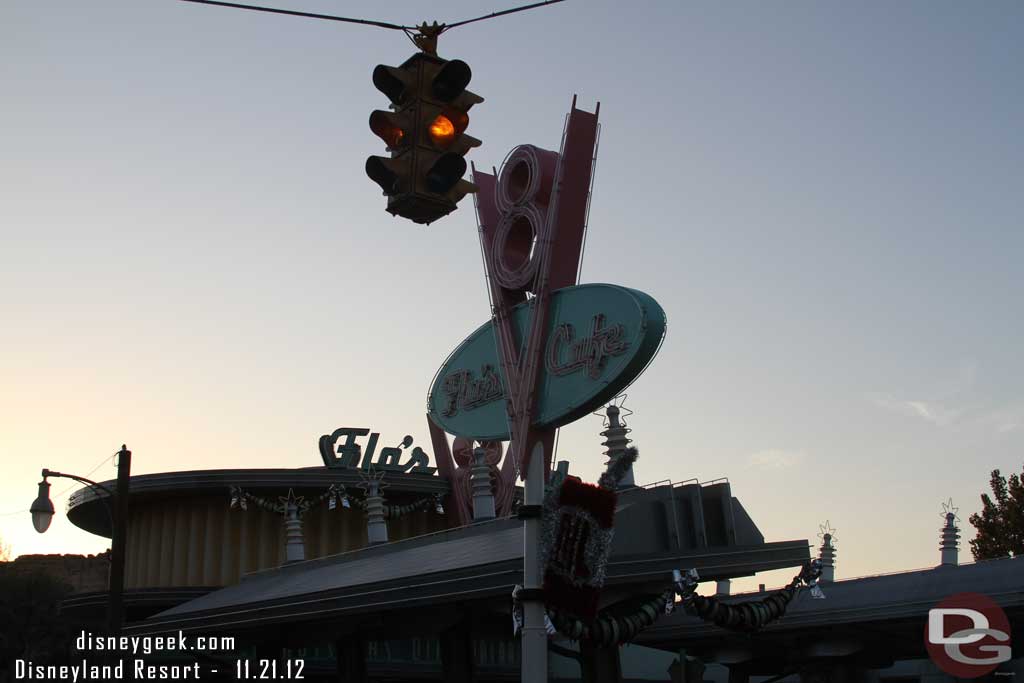 Headed to Cars Land for the lighting event.