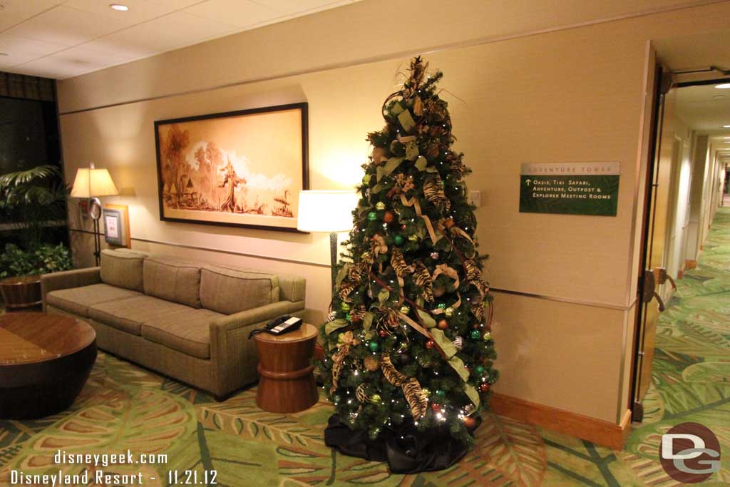 To round out the lobby tour a look at the tree in the Adventure Tower lobby.