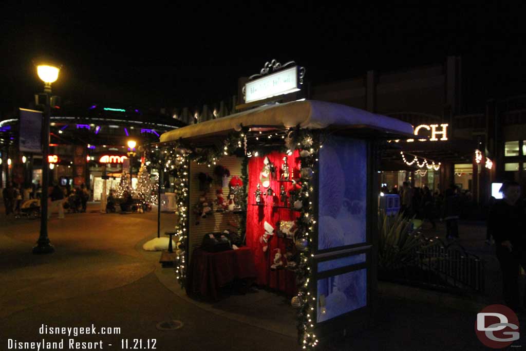 There is a Holiday Village set up (which means several merchandise kiosks).