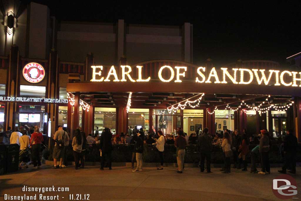 The line for Earl of Sandwich stretched a long way.