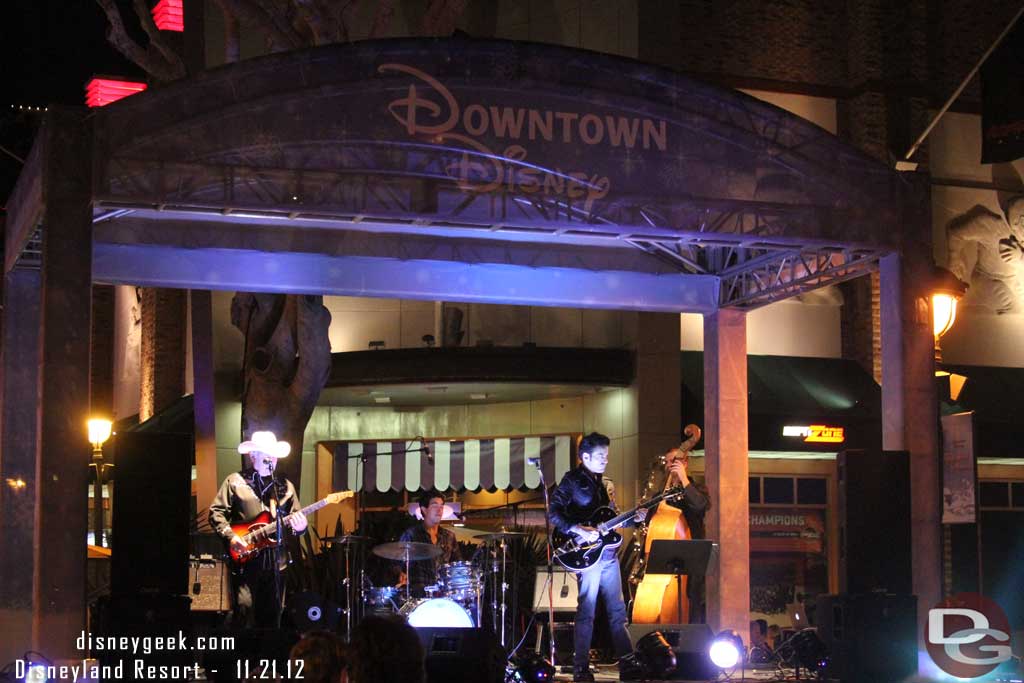 The band this evening was playing some country songs, first time I had heard them.  