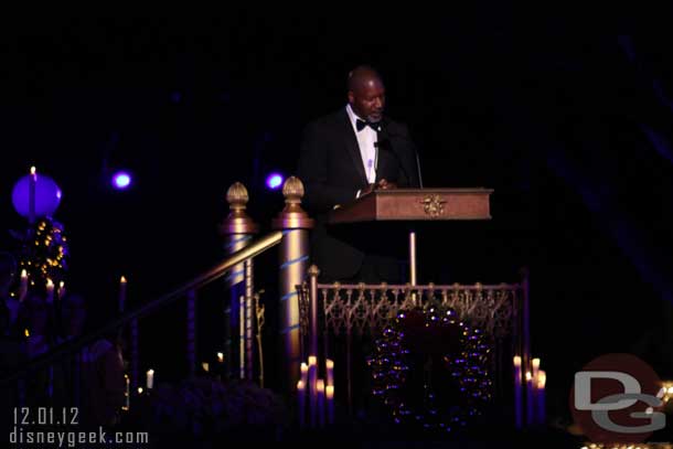 The guest narrator this evening was Dennis Haysbert  (he was in the Unit as well as AllState Commercials).