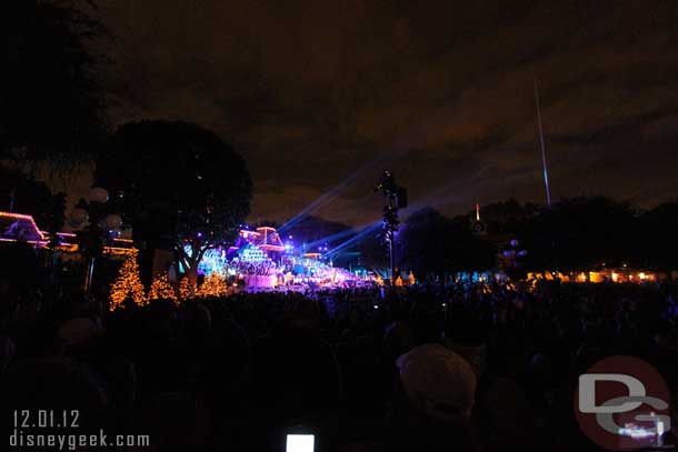 A wide shot of the area during Silent Night.