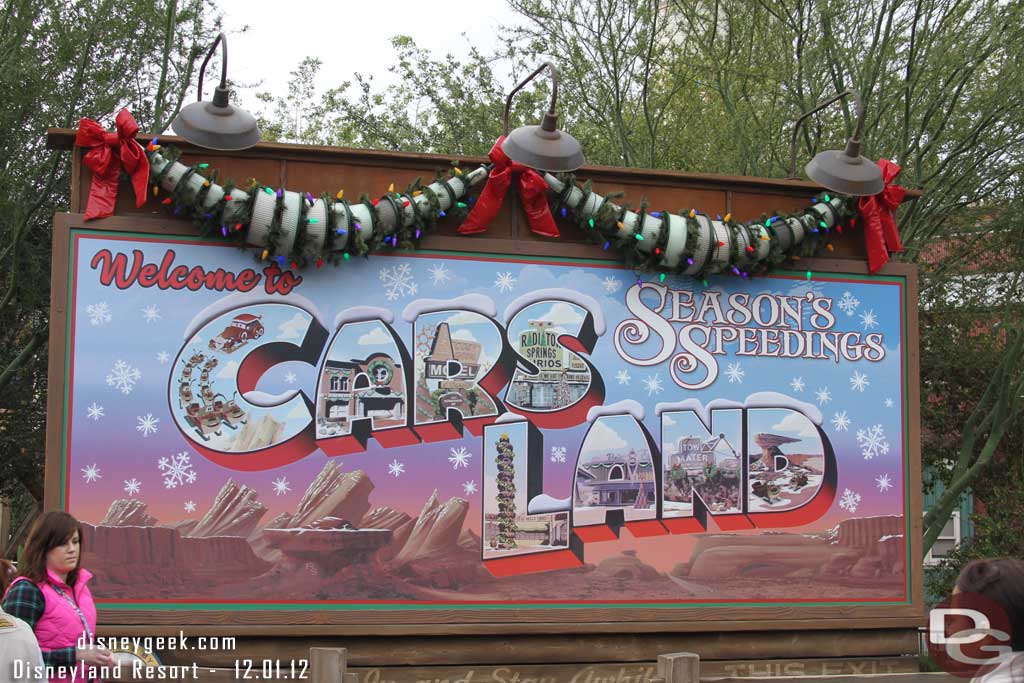 First stop after picking up some Fastpasses for the Racers was Cars Land.