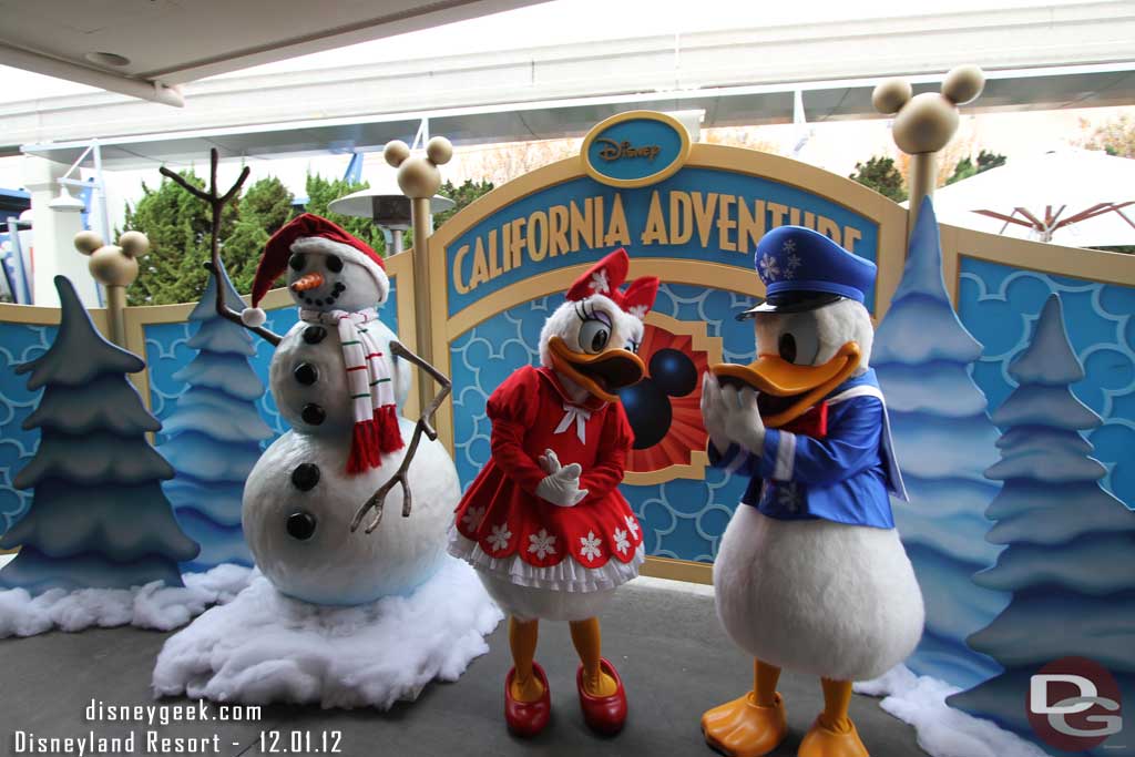 Donald and Daisy were available for pictures.