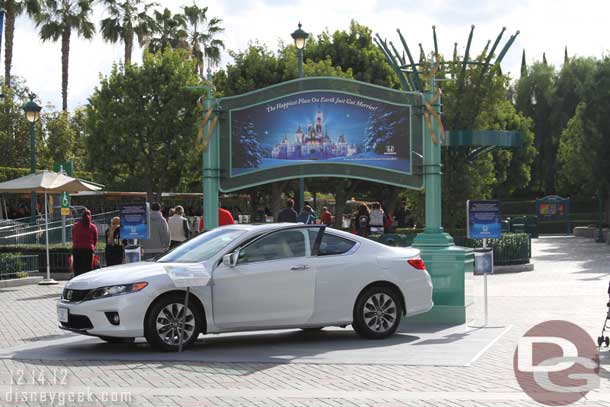 At the Mickey and Friends tram stop there is now a Honda car out on display.