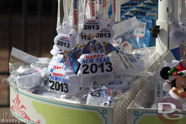 Some new year merchandise is out as you enter the Disneyland.