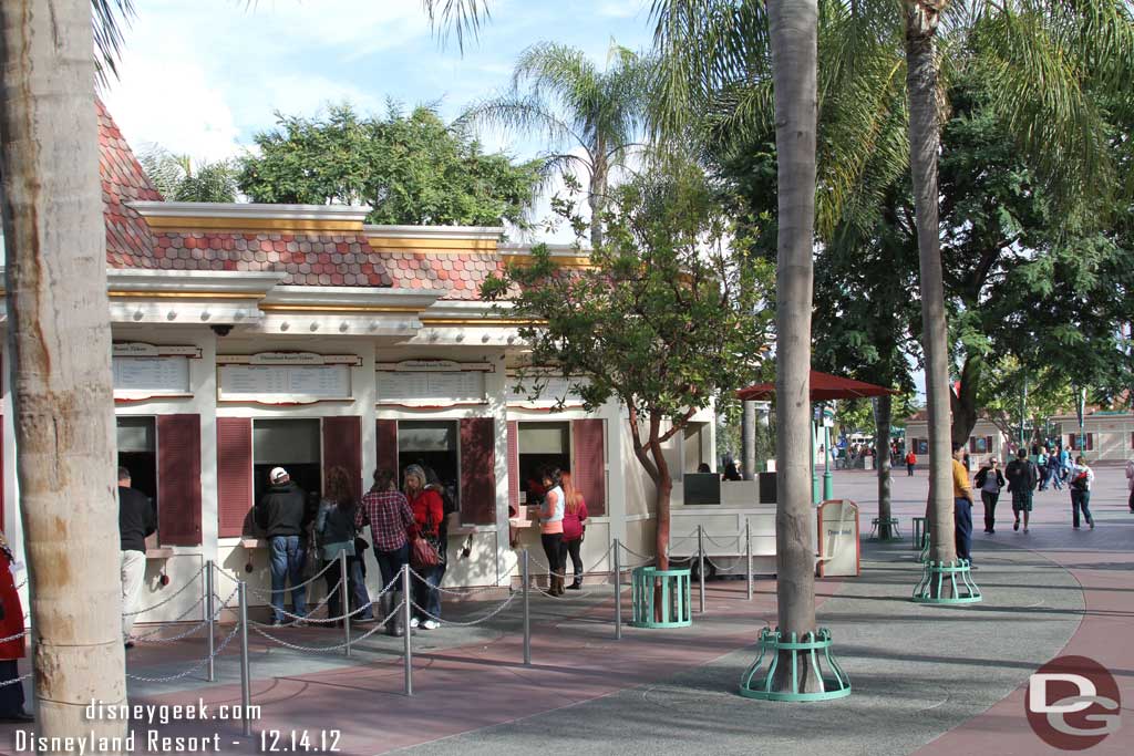 They had temporary carts out by the ticket booths to help with the anticipated crowds.  There were no lines when I walked by.