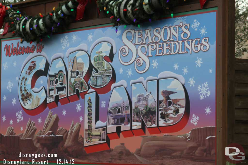 Walked by Cars Land on the way to lunch