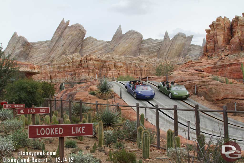 Walked through Cars Land after lunch.