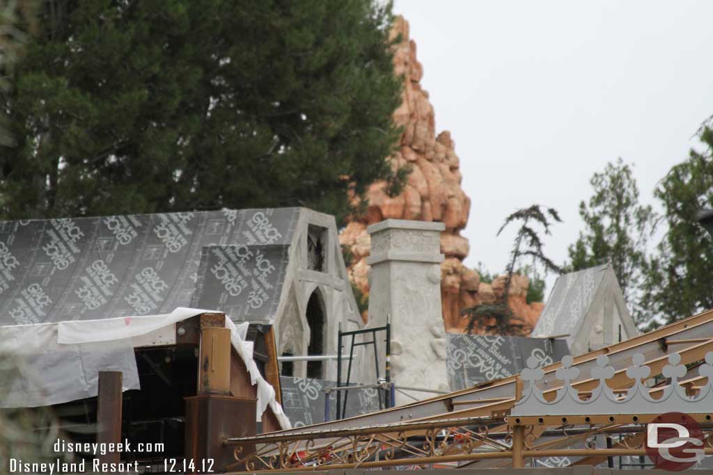 The Fantasy Faire facades are slowly taking shape.