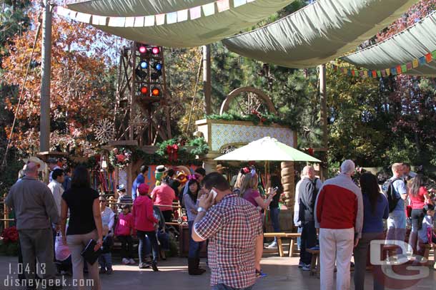 Where Santa used to be was a meet and greet.  The Three Caballeros were rotating with Mickey and Minnie.