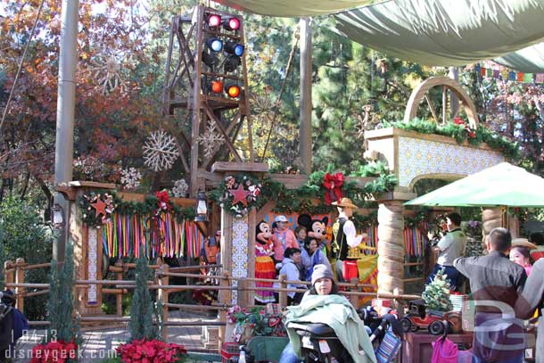 Looking over to Mickey and Minnie.  A mix of Christmas decorations and some new ones for this celebration.