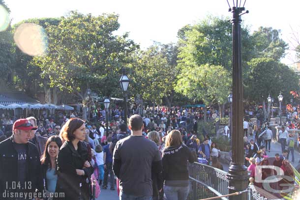 But the largest was Pirates.  It went all the way out to the Haunted Mansion area as well as over a portion of the bridge this afternoon.