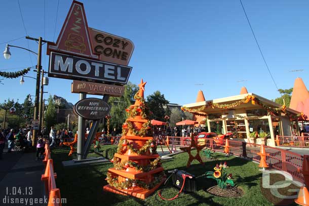 Walking by the Cozy Cone.